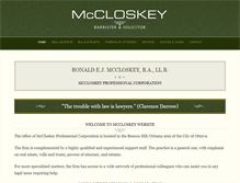 Tablet Screenshot of mccloskey.ca